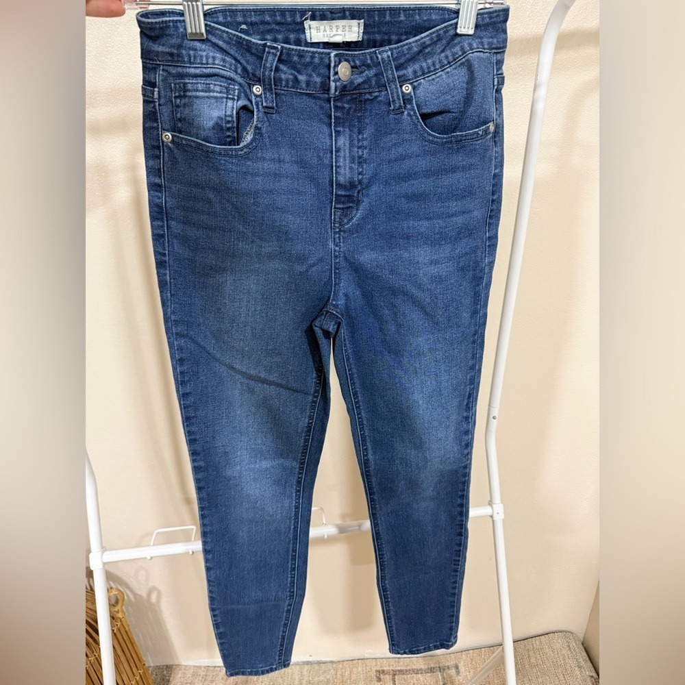 Harper Heritage Women's High Rise Skinny Jeans Size‎ 28 Blue Stretch Denim